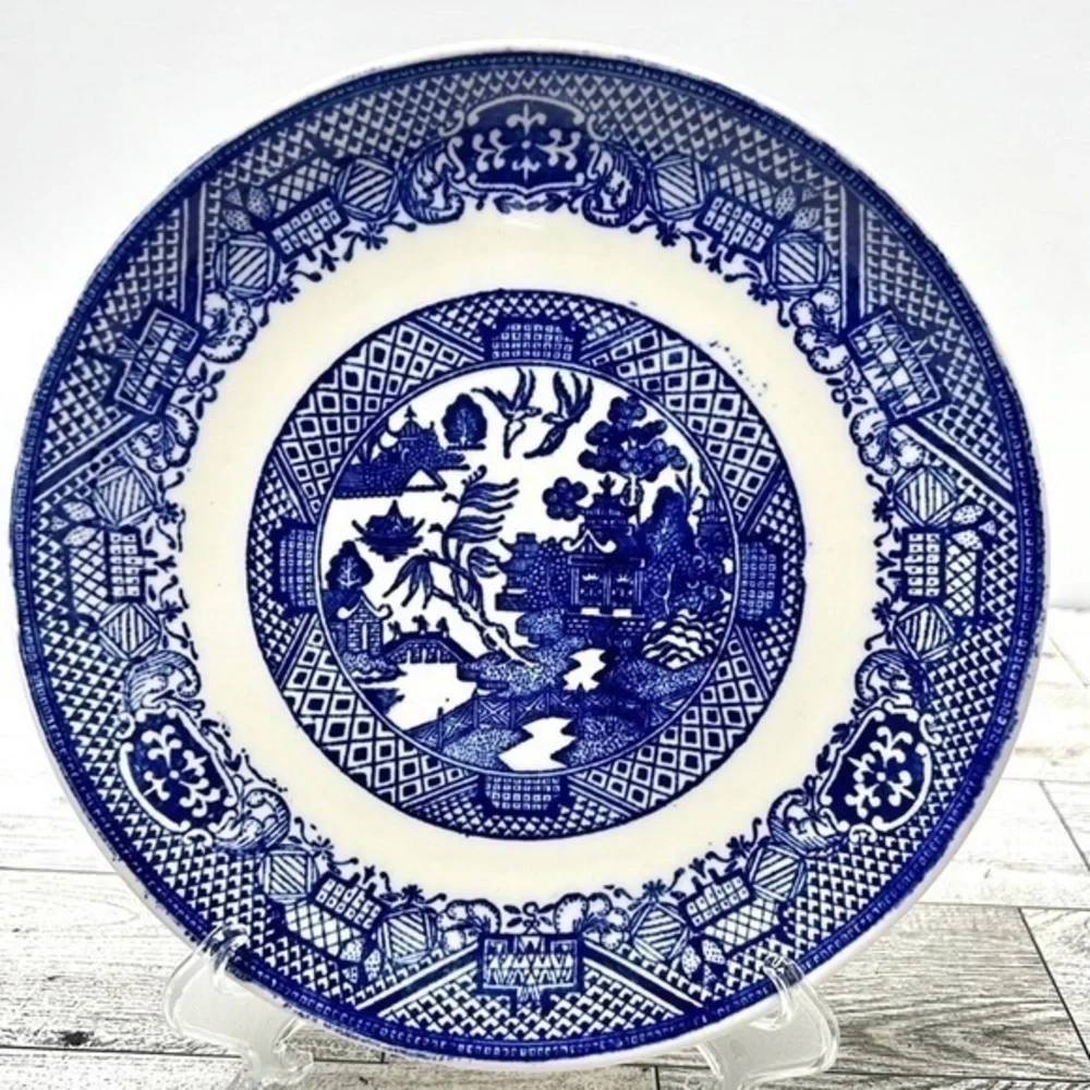 Vintage Blue Willow 7” Plate Set of 3